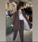 Preview: Blazer und Hose Set braun