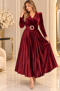 Kleid Velvet bordeaux