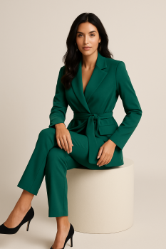 Zweitiler Blazer Hose grün