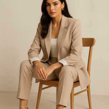 Blazer und Hose Set beige