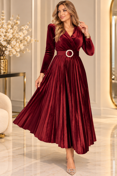 Kleid Velvet bordeaux