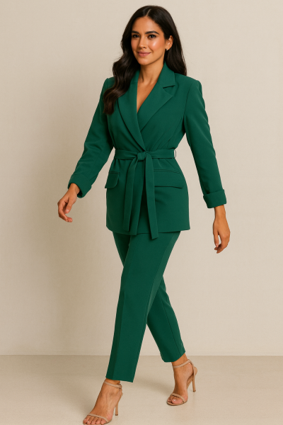 Zweitiler Blazer Hose grün